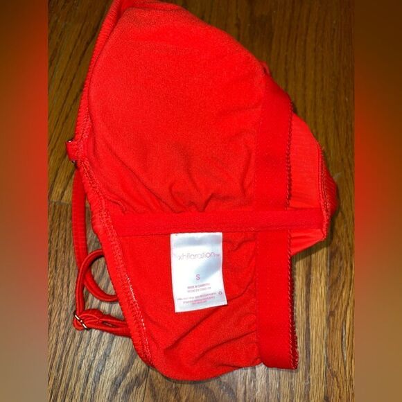 XHILARATION Ribbed High Waisted Bandeau Bikini Size Small - Picture 2 of 9